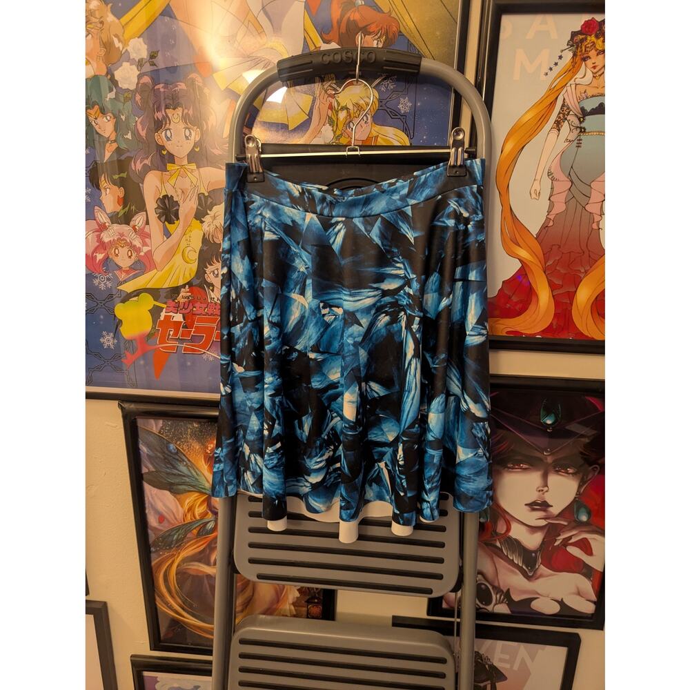 SOLD Blackmilk Clothing Blue Sapphire Skater Skirt Sz L